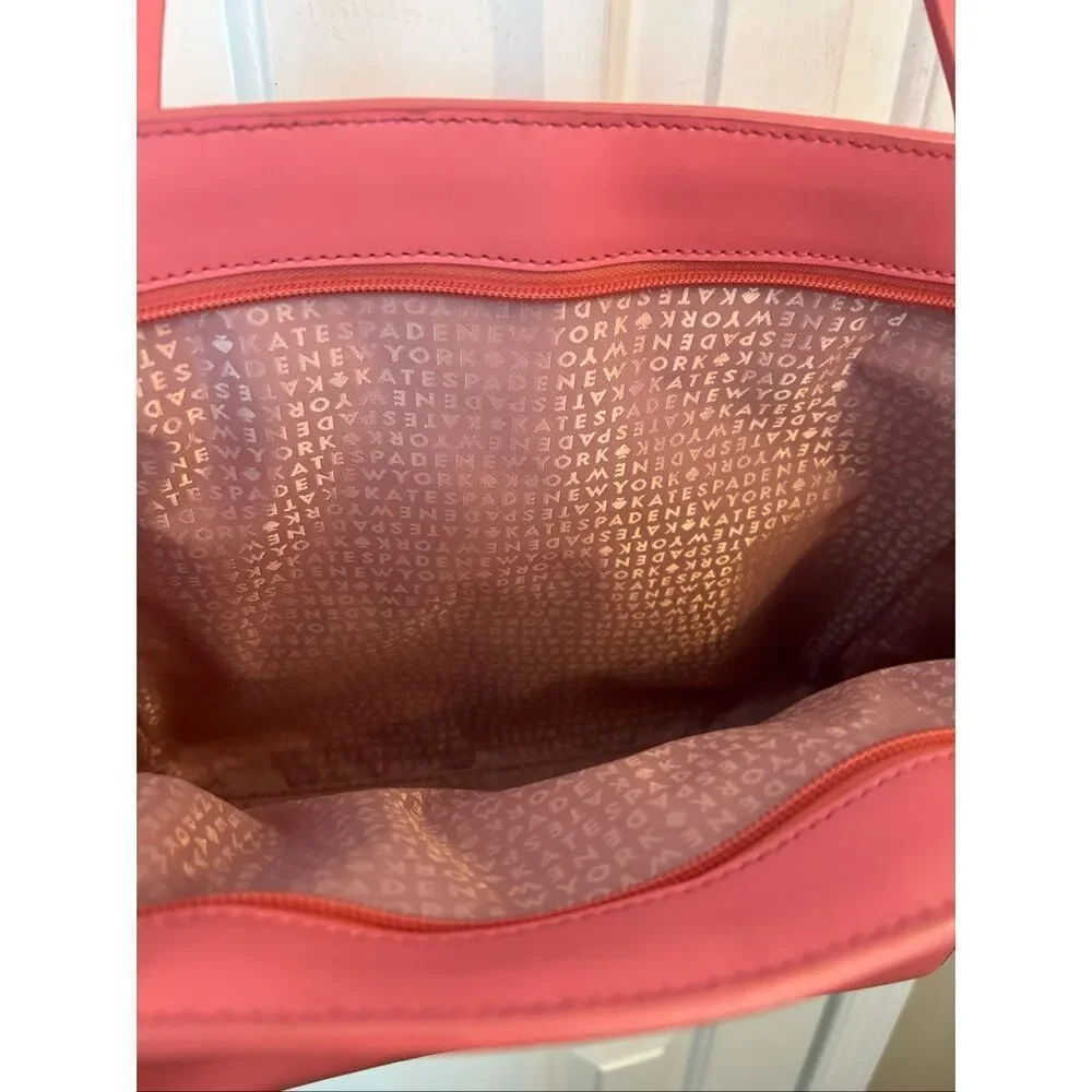 KATE SPADE VIOLETA WHITE STREET TOTE PURSE PINK